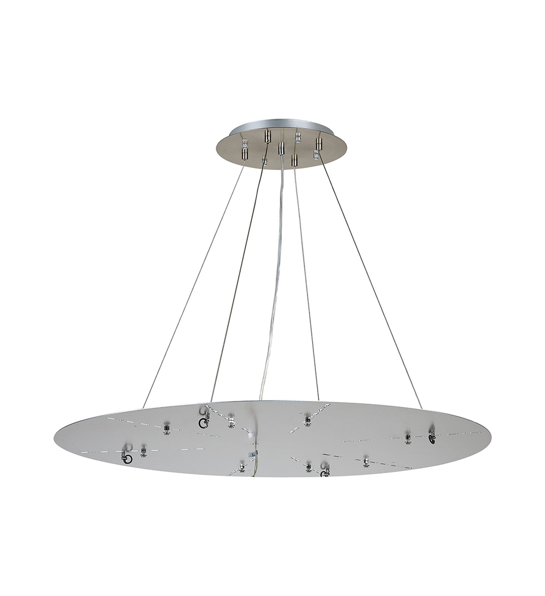 D0938SN/SI  Lowan 790mm, 3m Suspension Plate c/w Power Cable To Lower Flush Fittings, Satin Nickel/Silver Max Load 40kg (ONLY TESTED FOR OUR RANGE OF PRODUCTS)